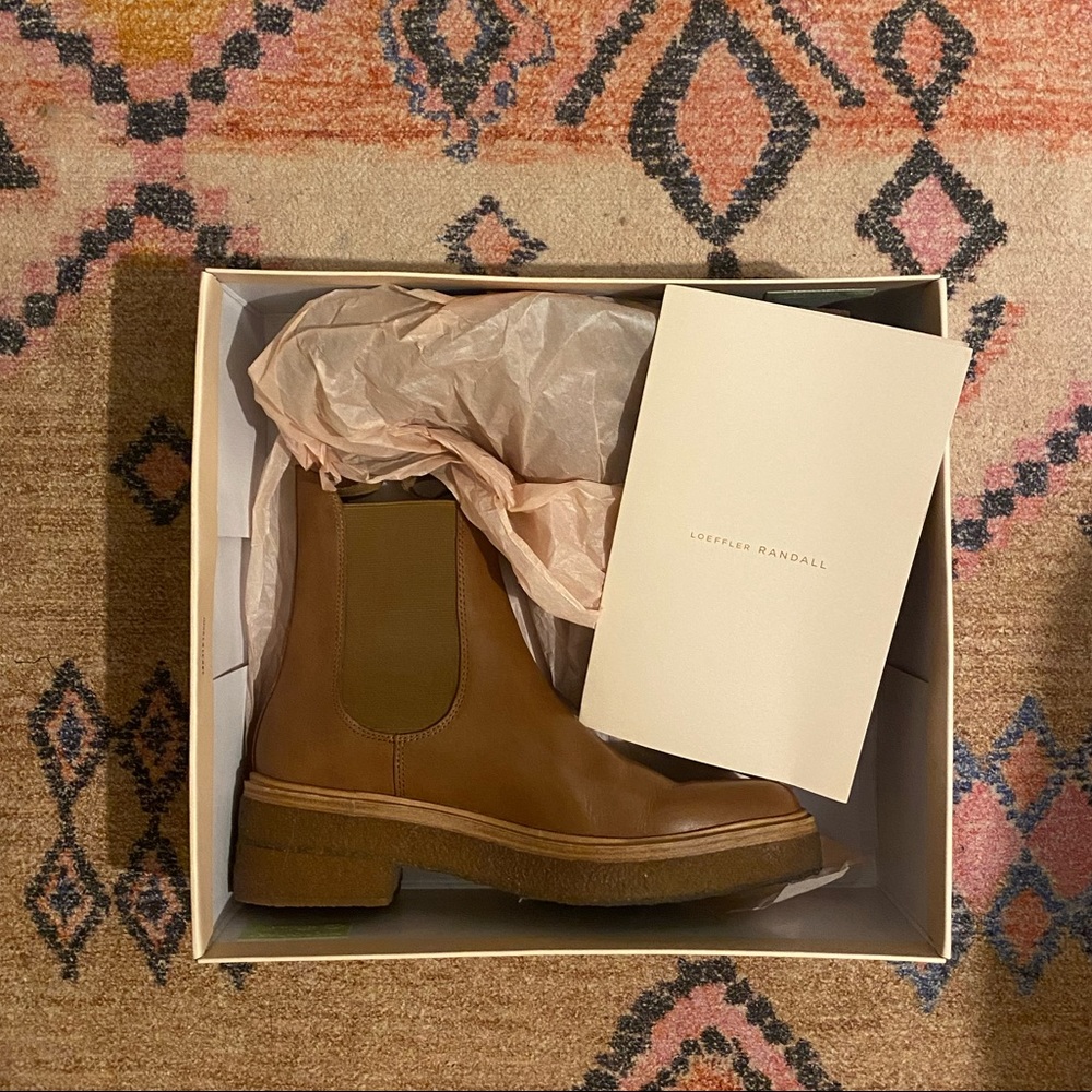 COPY - Loeffler Randall Luxury Brown Leather Chelsea Boot